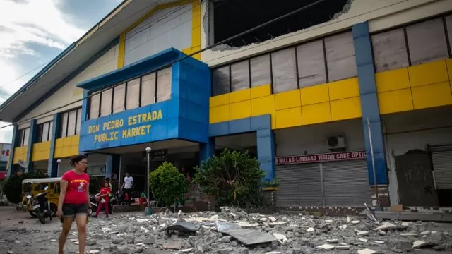 Filipinas: terremoto de magnitud 6,4 dejó al menos 5 muertos. Foto: AFP
