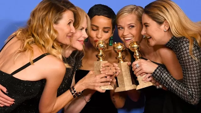 Las actrices de 'Big Little Lies' ganaron Globos de Oro. Foto: AFP