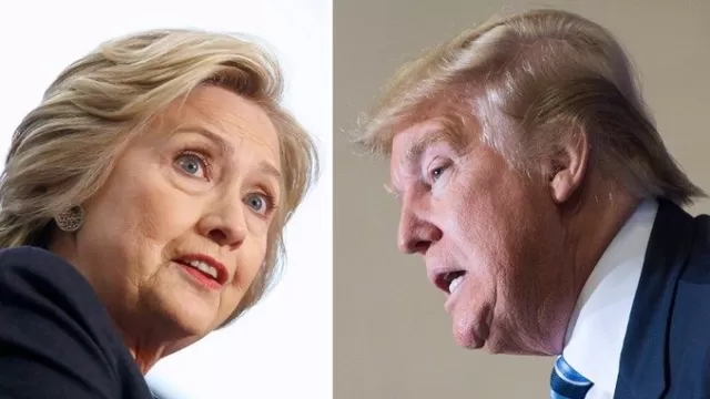 Hillary Clinton y Donald Trump. (Vía: AFP)