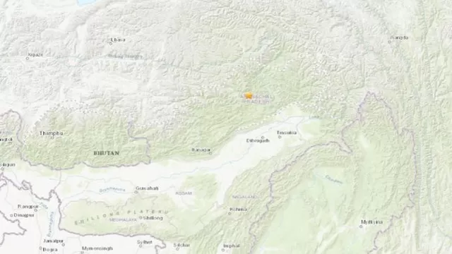 Un fuerte sismo de magnitud 6,1 sacudió el estado de Arunachal Pradesh en el noreste de India. Foto: USGS