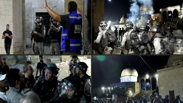 Jerusalén: Enfrentamientos entre Policía israelí y palestinos en la Explanada de las Mezquitas dejan 169 heridos
