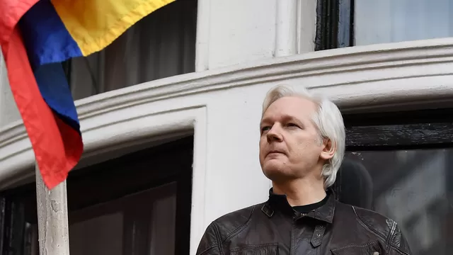Julian Assange, refugiado en la Embajada de Ecuador en Londres. Foto: AFP