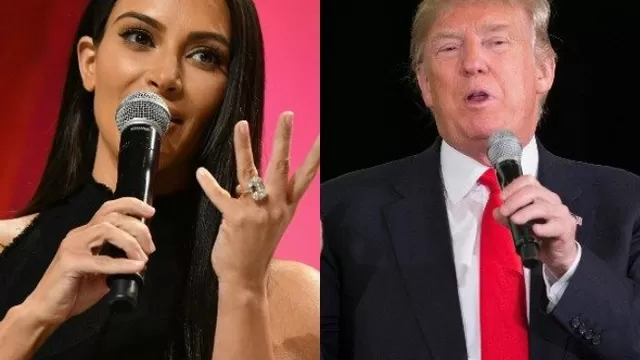 Kim Kardashian y Donald Trump. (Vía: AFP)