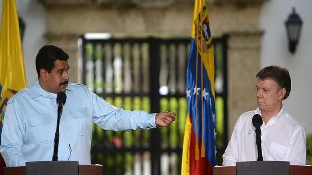 Nicolás Maduro y Juan Manuel Santos. Foto referencial: Difusión