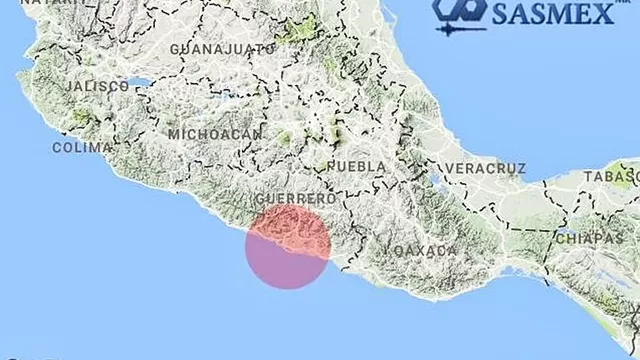 Sismo cerca de Acapulco, en México. Imagen: Twitter @SASMEX