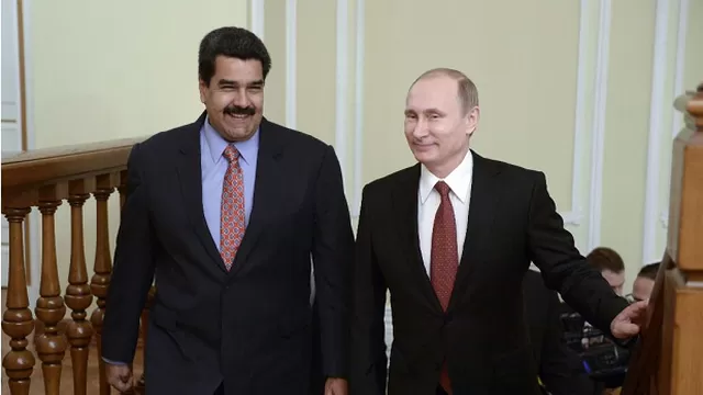 Vladimir Putin y Nicolás Maduro. Foto: AFP.
