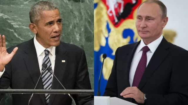 Barack Obama y Vladimir Putin. (Vía: Twitter)
