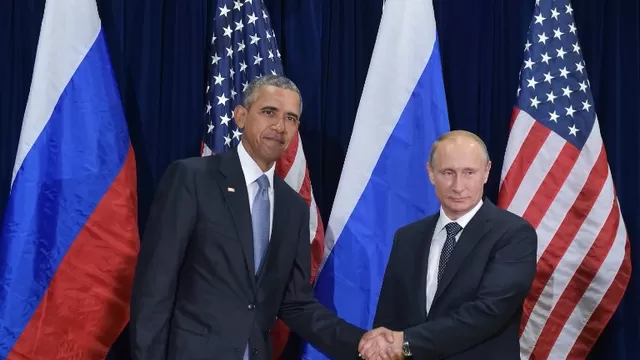 Barack Obama y Vladimir Putin. (Vía: AFP)