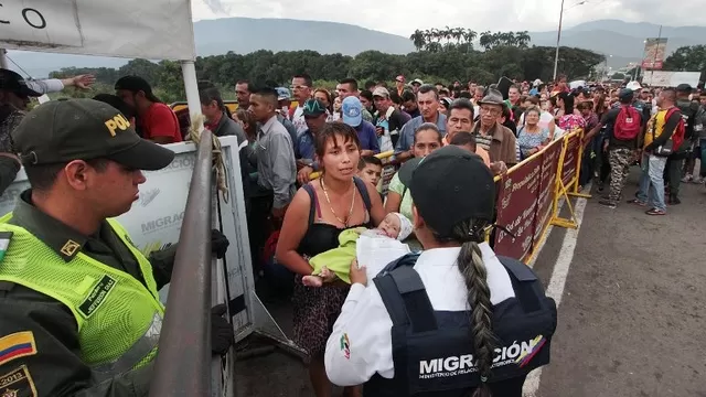 Masiva migración venezolana por crisis. Foto: AFP