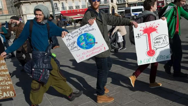Protesta en París. Foto: AFP
