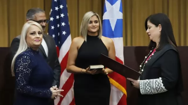 Puerto Rico: secretaria de Justicia Wanda Vázquez jura como gobernadora. Foto: EFE