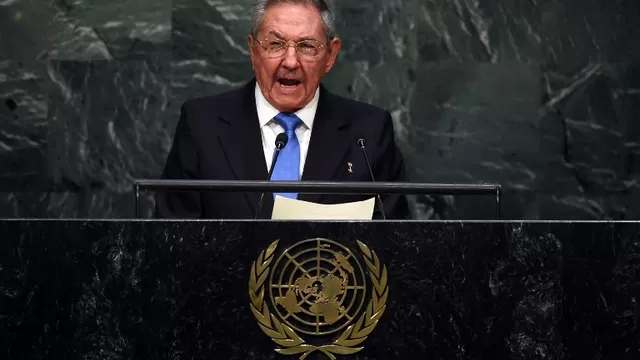 Ra&uacute;l Castro habla ante la ONU. (V&iacute;a: AFP)
