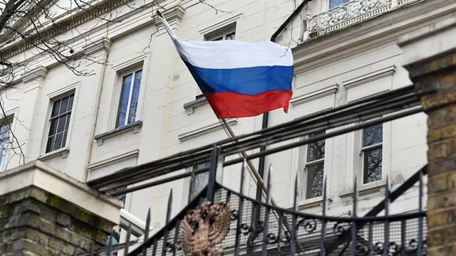 Consulado ruso en Londres, Reino Unido. Foto: EFE