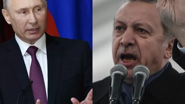 Vladimir Putin y Recep Tayyip Erdogan (Via: AFP)