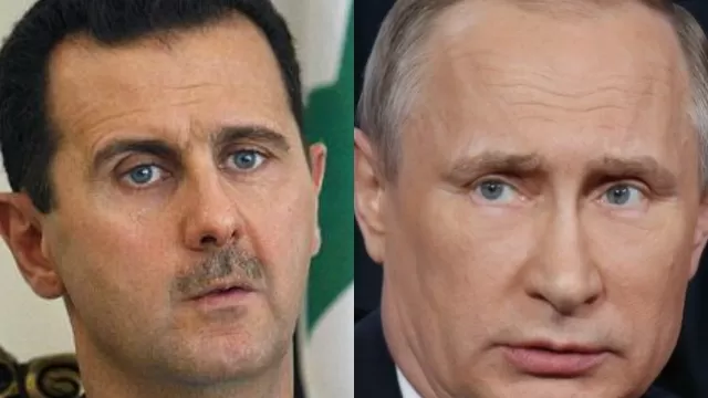 Bashar al Asad y Vladimir Putin. (Vía: AFP)