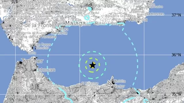 Fuerte sismo de 6,1 grados Richter se registra entre España y Marruecos. (Vía: Twitter)