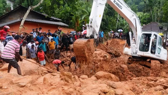 Inundaciones y avalanchas dejan muertos en Sri Lanka. Foto: AFP