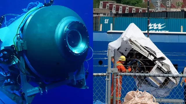 Titán: Las primeras imágenes de los restos del submarino que fueron recuperados del océano 