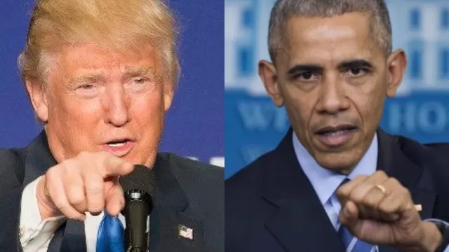 Donald Trump y Barack Obama. (Vía: AFP)