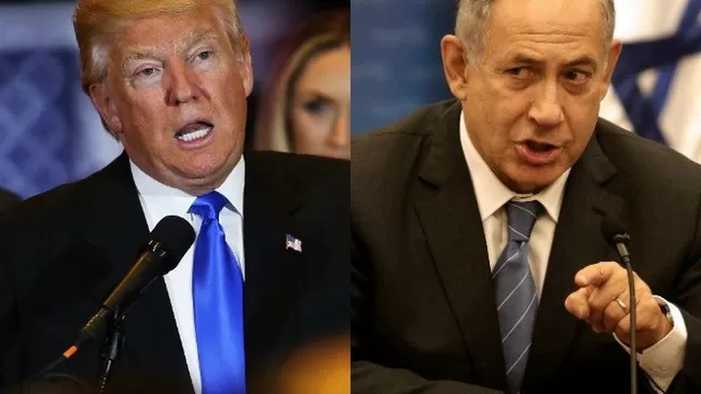Donald Trump y Benjamin Netanyahu. (Vía: AFP)