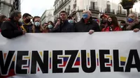 Venezolanos en España y Colombia protestan contra las elecciones parlamentarias en su país