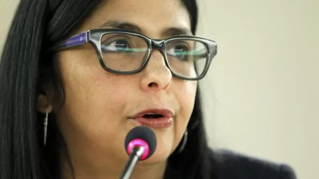 Canciller venezolana, Delcy Rodríguez. 