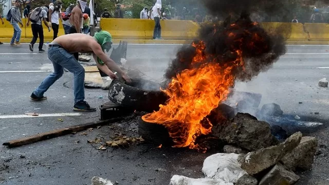 Continúan protestas en Venezuela. Foto: AFP