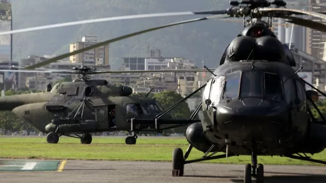 Según el gobernador, el helicóptero pertenece a la Fuerza Armada Nacional Bolivariana de Venezuela. (Vía: Twitter)