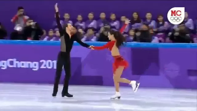 Patinadores sobre hielo al ritmo de 'Despacito' en Pyeongchang 2018. Twitter: @RiverettiMX