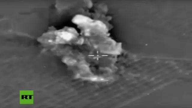 Video pertenece a un ataque contra el Estado Islámico. Video: RT