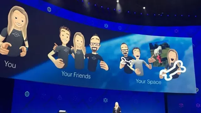 Facebook presentó Spaces, su producto de realidad virtual social. Foto: CNET
