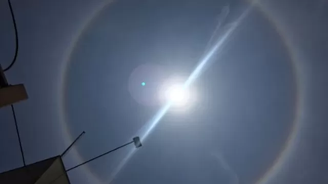 Halo solar. (Vía: Twitter) 