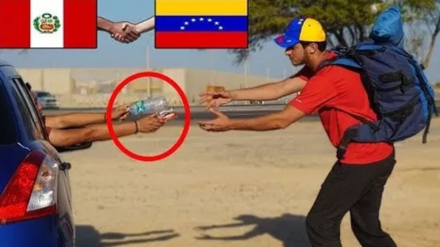 Peruano se hace pasar por "caminante venezolano" y quienes lo ven reaccionan así