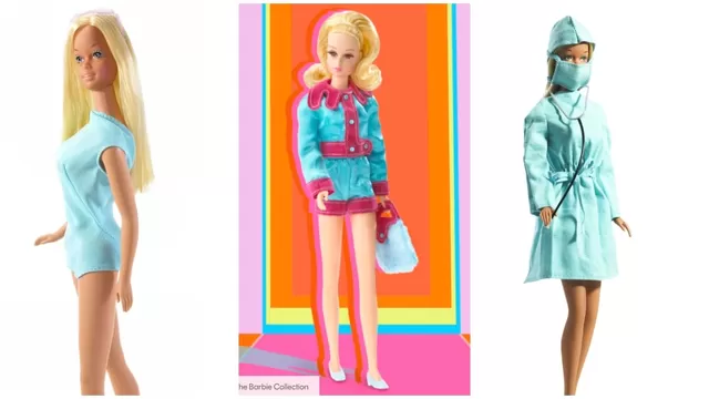 Barbie Malibú, Francine Satinada y Barbie cirujana. (Fotos: Barbie Media / The Barbie Collection)