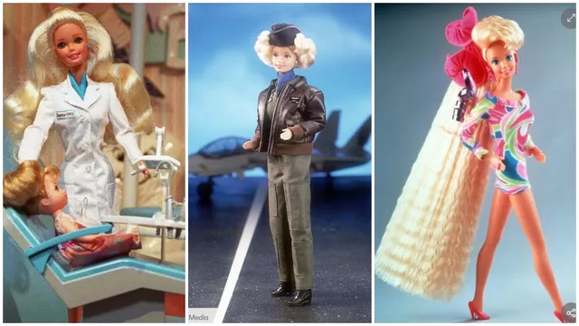 Barbie dentista, Barbie piloto y Barbie Totally Hair. (Fotos: Barbie Media y Mattel)