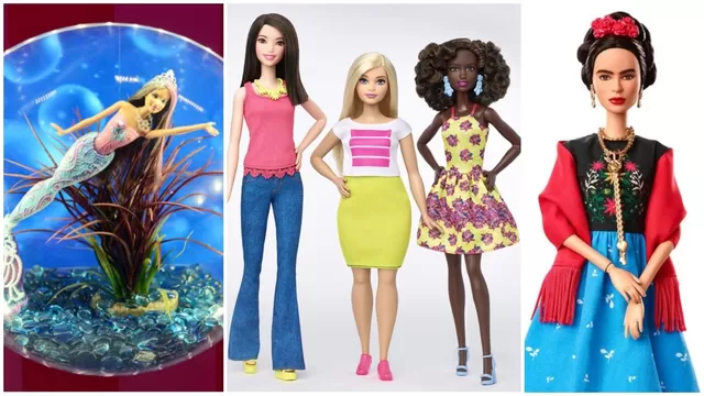 Barbie sirena, Babie Fashonistas, Barbie inspirada en Frida Kahlo. (Fotos: Barbie Media / Mattel)