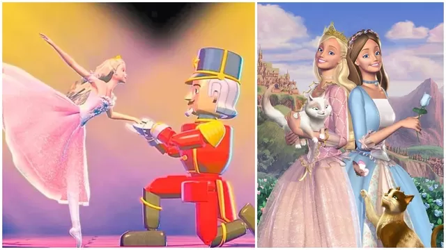 Barbie en cascanueces y Barbie: La Princesa y la Costurera (Capturas: Barbiepedia)