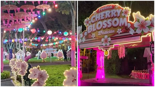 Festival Cherry Blossom en el Circuito Mágico del Agua. 