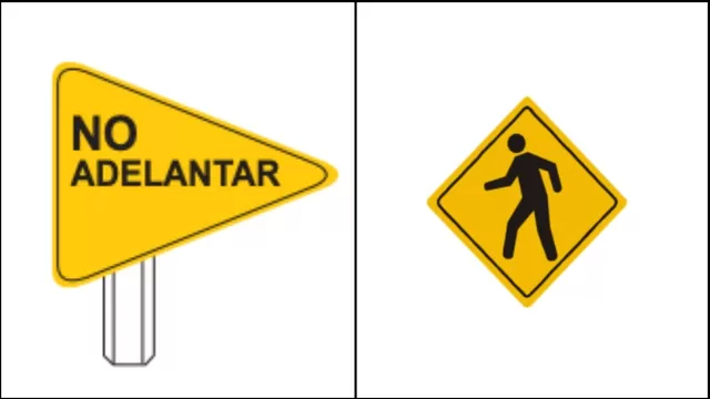 Señal de NO adelantar / Señal de cruce de peatones próxima. (Fuente: MTC)