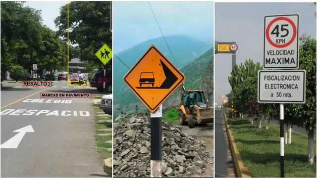 Estos los tipos de señales de tránsito en el Perú. (Fotos: Andina)