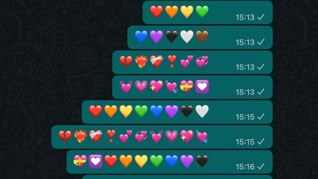 El significado de los corazones en WhatsApp