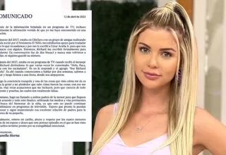 Brunella Horna se defiende y afirma que no se metió en la relación entre Richard Acuña y Camila Ganoza