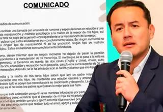 Richard Acuña se pronuncia con fuerte comunicado tras acusaciones de su expareja Camila Ganoza
