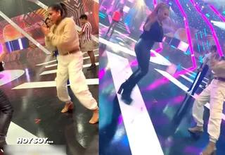 Johanna San Miguel y Katia Palma se lucieron en duelo de baile detrás de cámaras