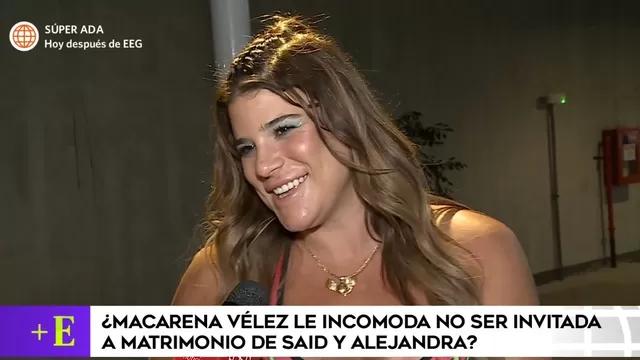 Macarena Vélez sobre la boda de Alejandra Baigorria y Said Palao. (Foto: América TV)