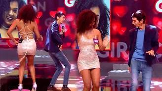 Giancarlo Granda sorprendió bailando festejo con candidata de Gira Corazón