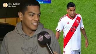 Joao Grimaldo orgulloso tras su debut con la selección peruana
