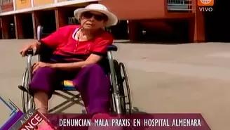 Anciana perdió parte de la cadera en el hospital Almenara