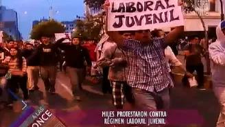 Miles protestaron contra nuevo régimen laboral juvenil