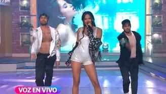 Afrika Villanueva, nieta de "Melcochita", debutó como cantante y así cantó en vivo "Sin pijama"